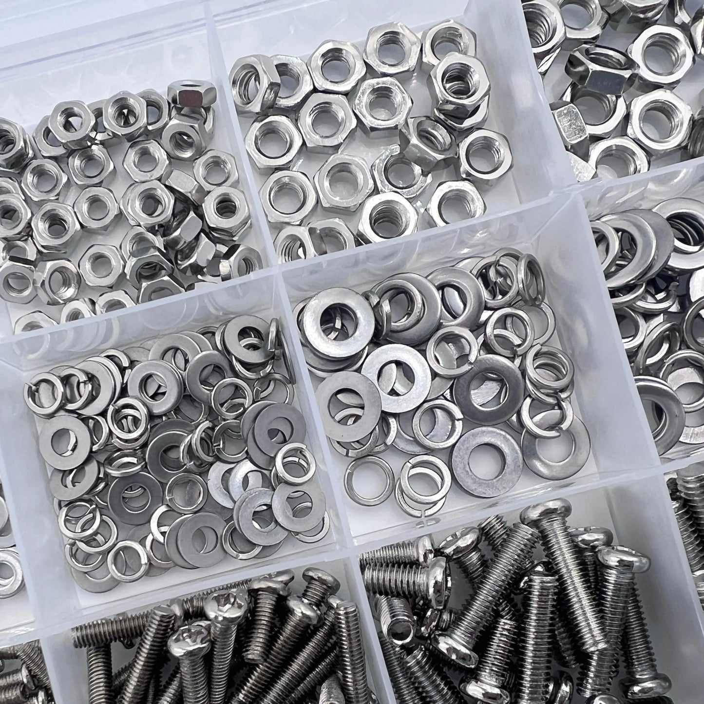 640PCS M2 M2 5 M3 M4 M5 Hex Screw Nuts and Bolts Assortment Kit Metal Fasteners for Repair