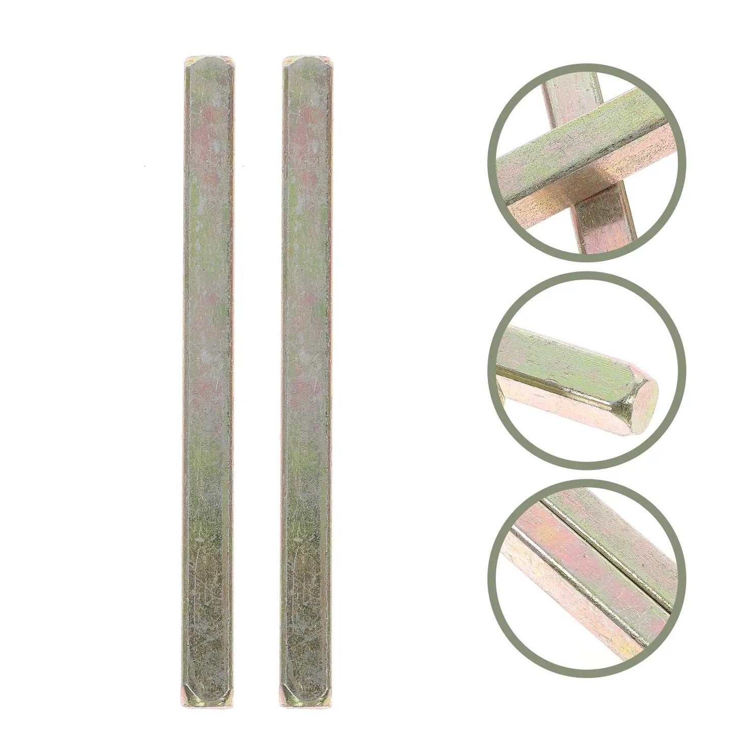 2 Pcs Iron Spindle Part Door Handle Knob Hardware Replacement Spindles Square Shaft Door Accessories Garage Door Lock Parts