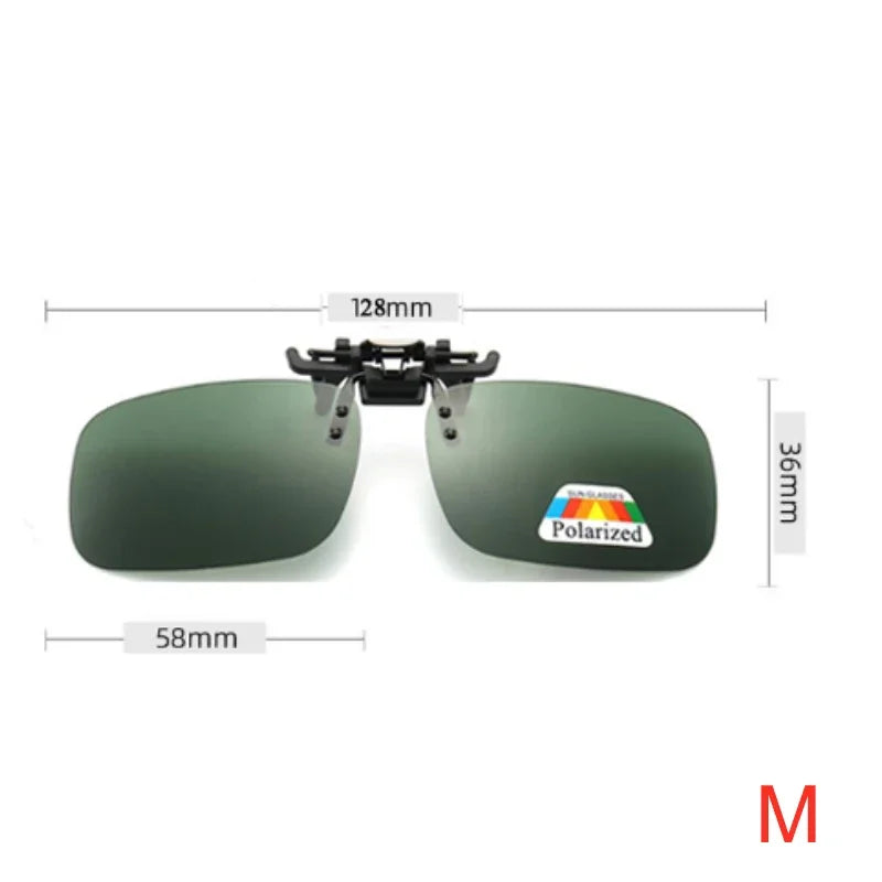 Fishing Polarized Pilot Flip Up Clip on Sunglasses Men Photochromic UV400 Women Driving Sun Glasses Color Change Night Vision