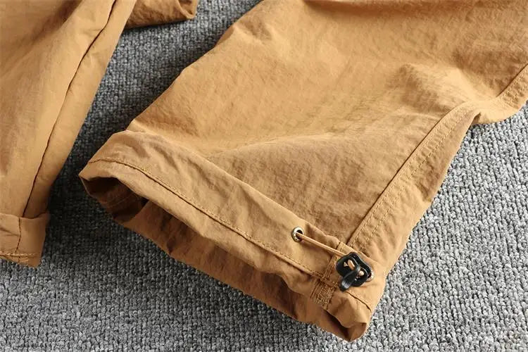 2025 New Japanese Loose Straight Outdoor Paratrooper Assault Pants Men's Functional Pocket Casual Trouser with Belt for Cityboy