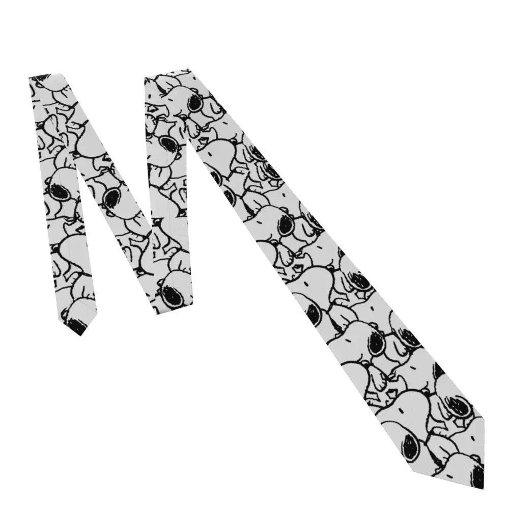 Snoopys & Woodstock Smile Giggle Laugh Neckties Silk 8 cm Neck Tie for Mens Shirt Accessories Cravat Wedding Accessories Office