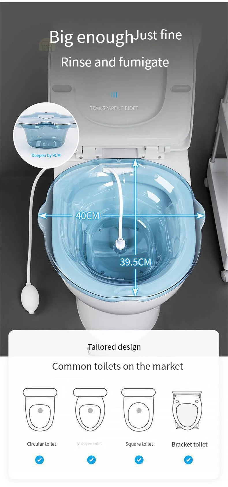 Portable Bathtubs Folding Bidet Maternity Self-Cleaning Private Part Buttock Rinse Perineal Soak Bath Hemorrhoid Treatment Bidet