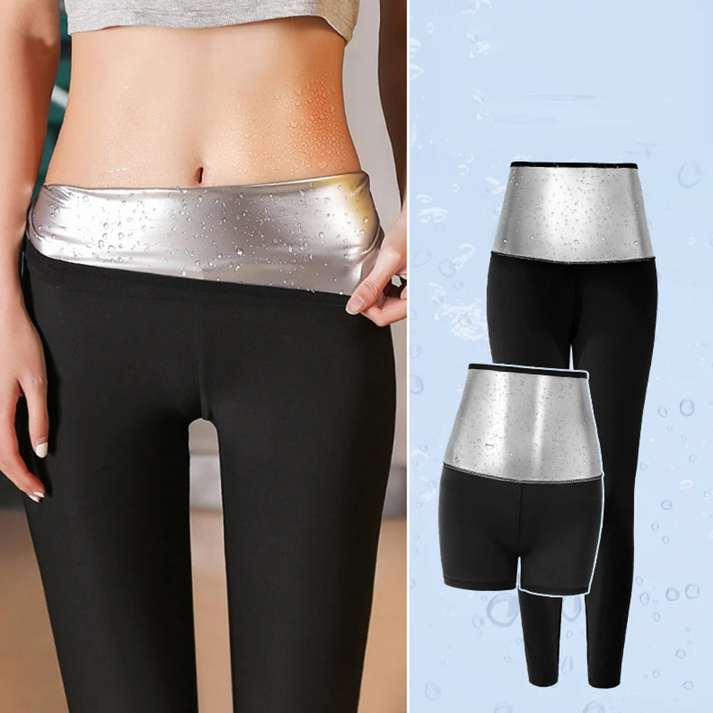 Sauna Sweat Pants for Women High Waist Slimming Shorts Compression Thermo Workout Fitness Thighs Body Shaper