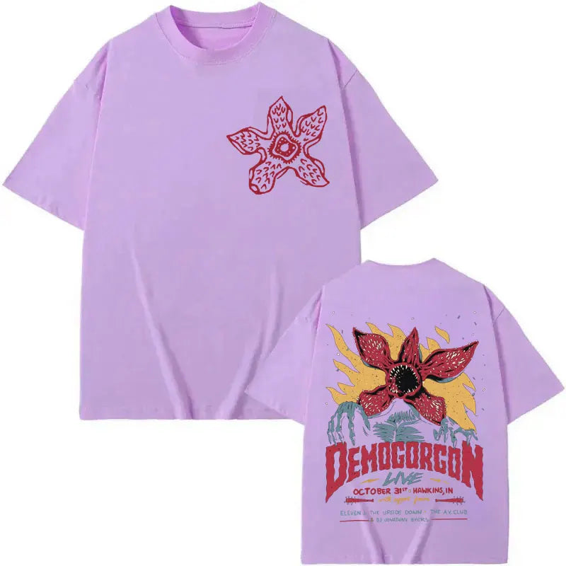 Eddie Munson The Demogorgon T-shirt Cannibal Flower Monster Graphic T Shirts Men Women Clothing Gothic Fashion Vintage T-shirts