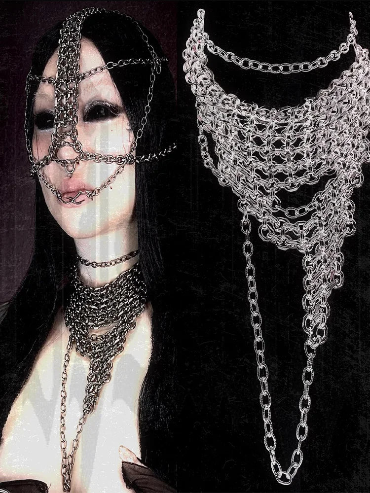 ZHUHE Lrregularly Pieced Necklace In Cyberpunk Style Is A Jewelry Accessory For Both Women And Men As A Party Gift
