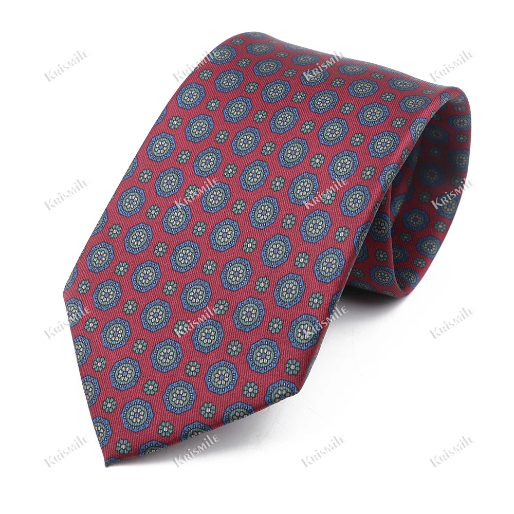 New Design Bohemian Style Necktie For Men Silk Touch Soft Blue Red Yellow Necktie Fit Wedding Party Business Office Accessory