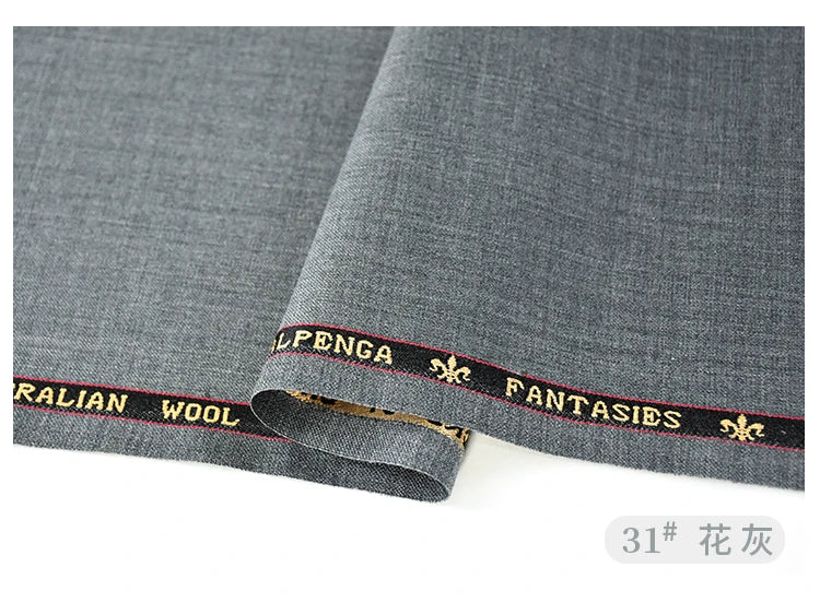 High Count 50% Worsted Wool Fabric For Suits Sewing Blazer Vest Pants Coat DIY High End 280g/m Serge Cloth Material 50X150cm