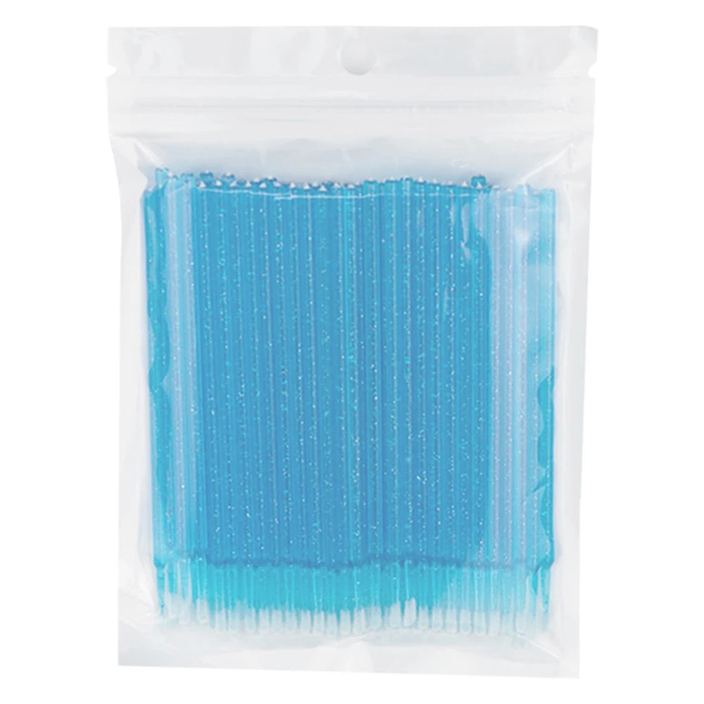 100pcs Eyelash Cleaning Brushes Micro Cotton Swab Individual Removing Makeup Brush Eyelashes Microbrush For Beauty Clean Tools