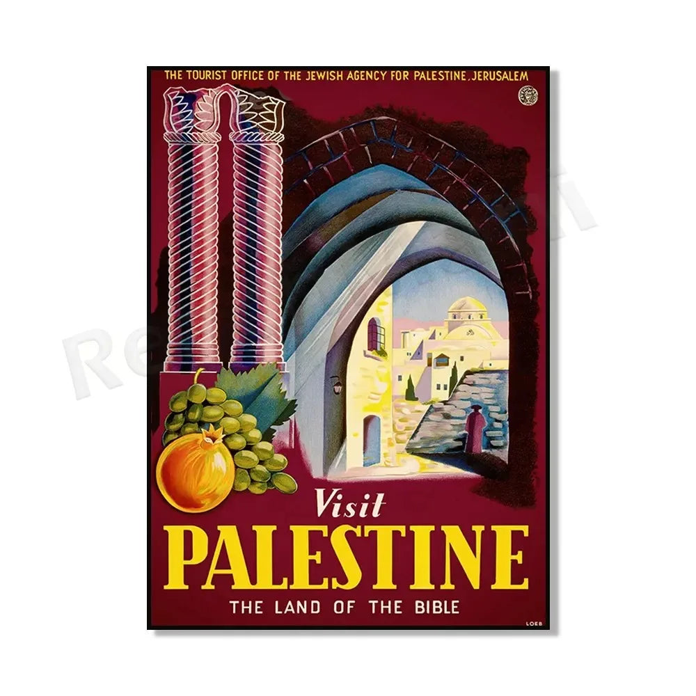 Palestine Poster Palestine Map Road Map Ramallah Black and White Print Bethlehem Palestine Map Palestine Travel Poster