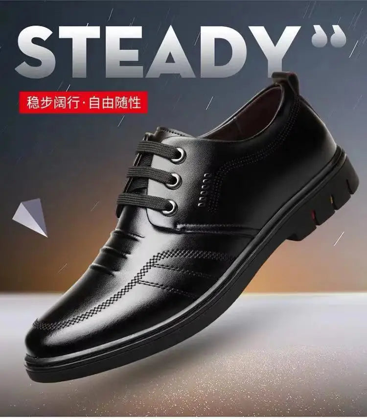 Leather Shoes Men's New Business Formal Shoes for Men Autumn Breathable Men's British Korean Pointed Toe Wedding Groomsmen Shoes