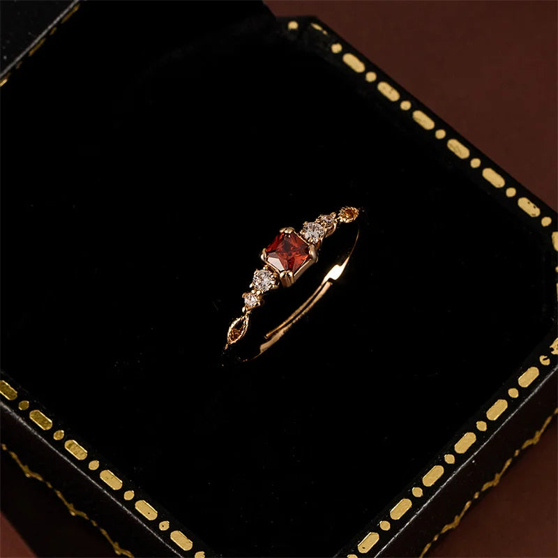 S925 sterling silver 18k Gold Plating cute elegant Inlaid zircon ladies ring light luxury daily wear party banquet Fine Jewelry