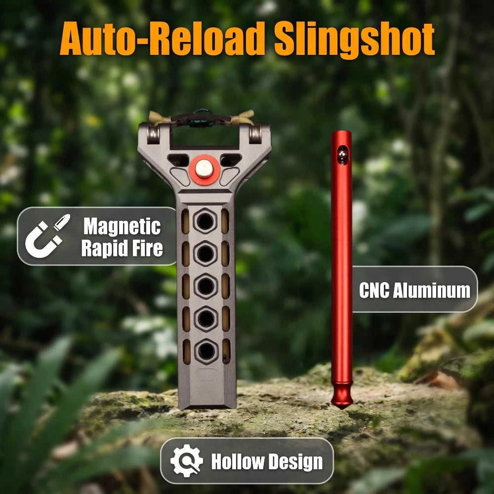 Automatic‑Loading Magazine Slingshot Catapult for Adults High‑Precision Outdoor Shooting Game Competition Entertainment Equipmen