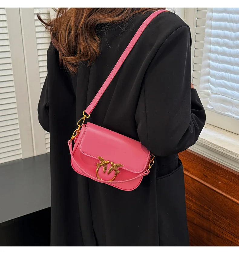 Ladies' Handbag, Swallow Bag, High-end, Fashionable, Versatile, Single Shoulder Crossbody Bag, Small Square Bag, Commuting Bag