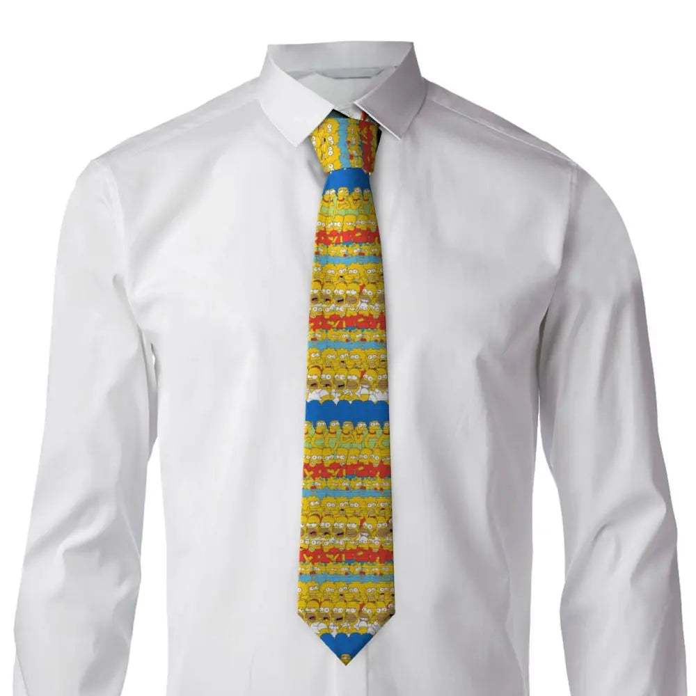 Personalized The S-Simpsones Homer Neck Ties Men Formal Silk Wedding Neckties
