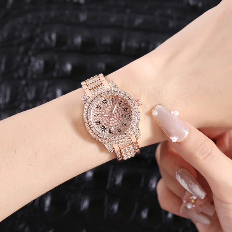 Luxury Full Diamond Watches For Men Top Brand Hip Hop Iced Out Arab Number Watch Men Fashion Steel Waterproof Clock Dropshipping