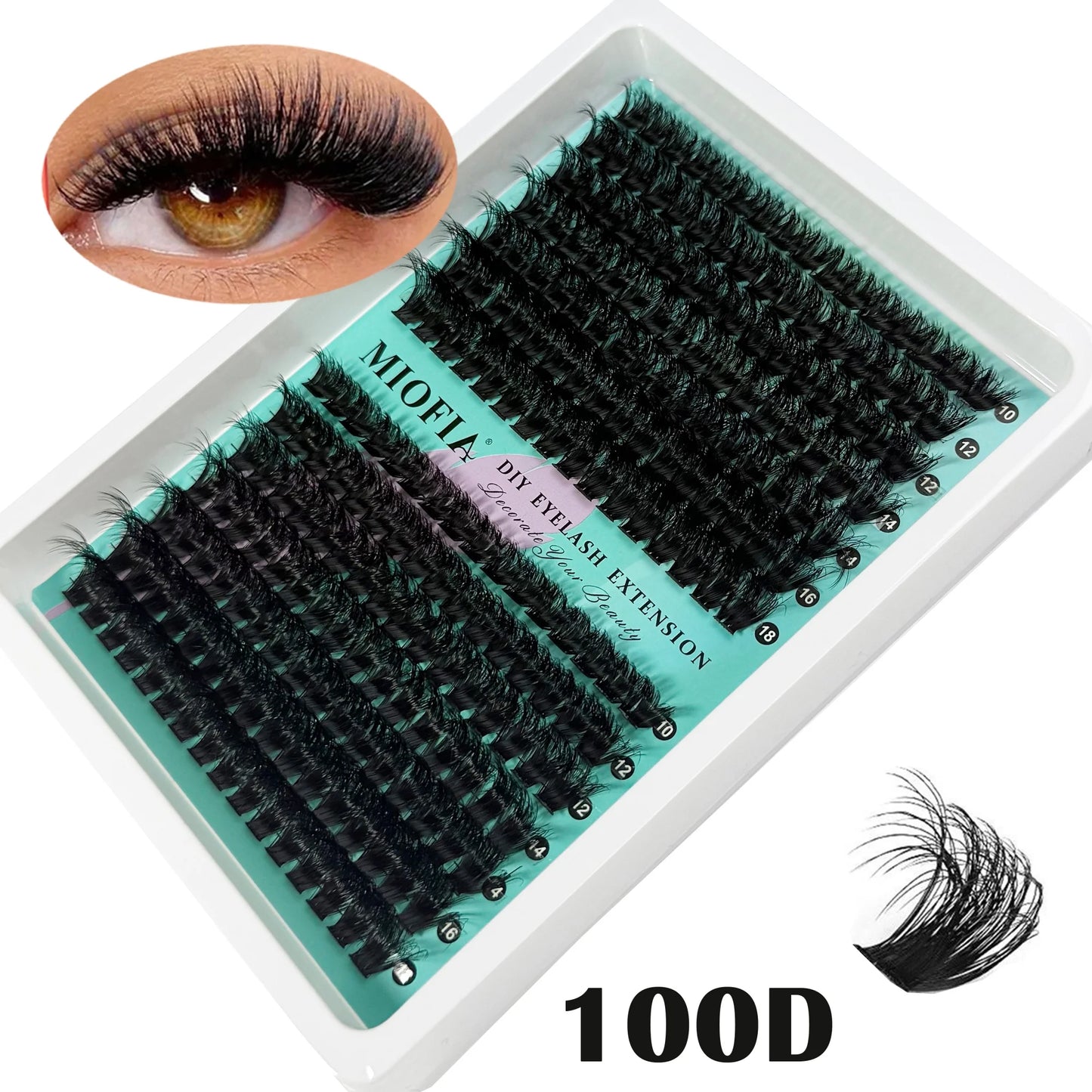150D/100D/80D/50D Mink Eyelashes 1 Box/14 Rows Natural DIY Eyelash extension 3D Russia Individual Eyelash Cluster Lashes Cilia