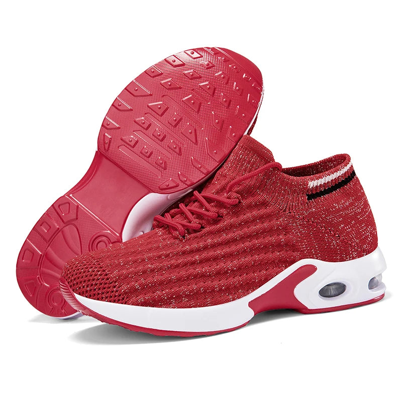 2025 New Women Walking Shoes Fashion Slip on Sock Sneakers Women Casual Breathable Wedges Shoes Ladies Loafers Flats Tenis shoes