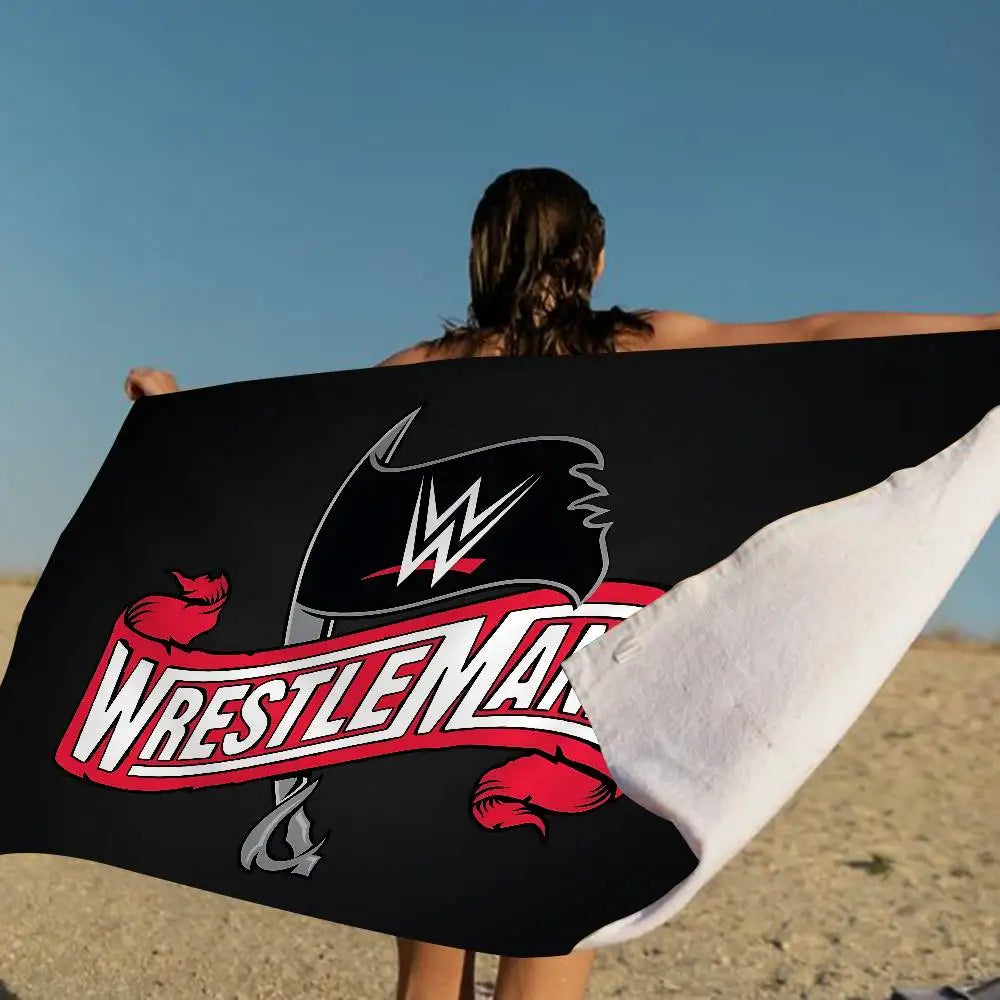 WWE WrestleMania Bath Towel Microfiber Soft Water Absorbing Breathable For Girl Kids Decorative Cartoon Beach Towel