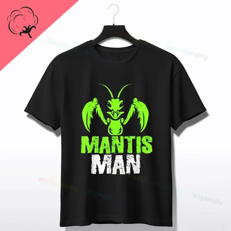 Praying Mantis Insects Bug Love Praying Mantis- Retro T-Shirt 100% Cotton Short Sleeve O-neck Tee Humor Style Design Casual Wear