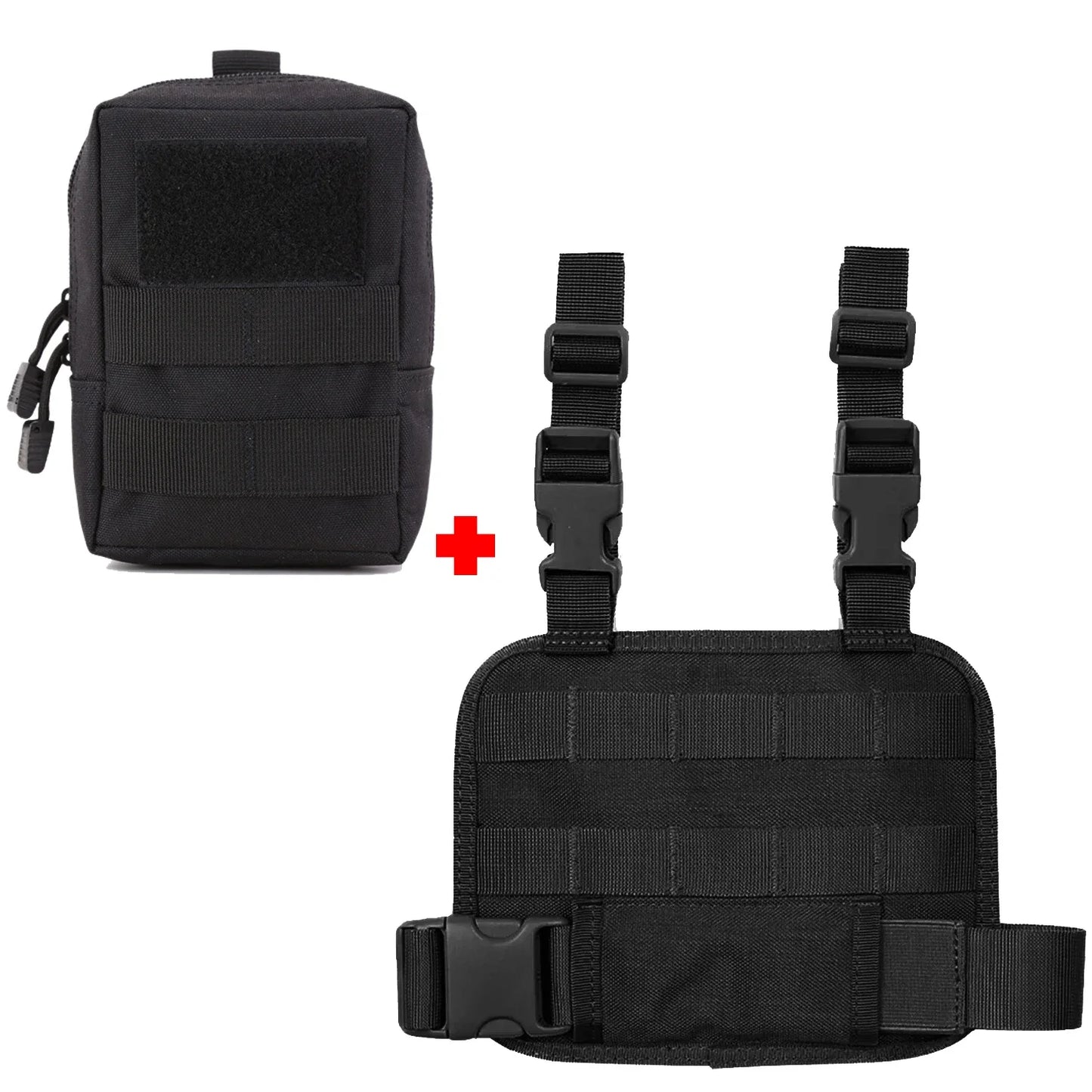 Tactical Molle EDC Pouch Compact Utility Pouch 600D Organizer Tools Bags with Thigh Rig Panel Multipurpose Tool Bag Wasit Bag