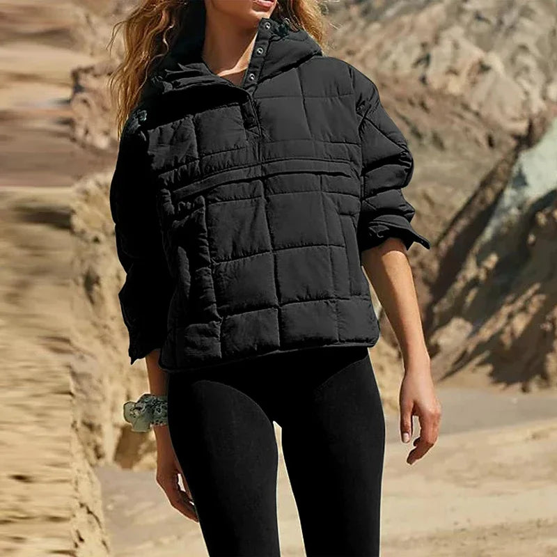 Winter Coat Women Casual Hoodies Jackets For Women Fashion Pocket Warm Long Sleeve Outerwear 2023