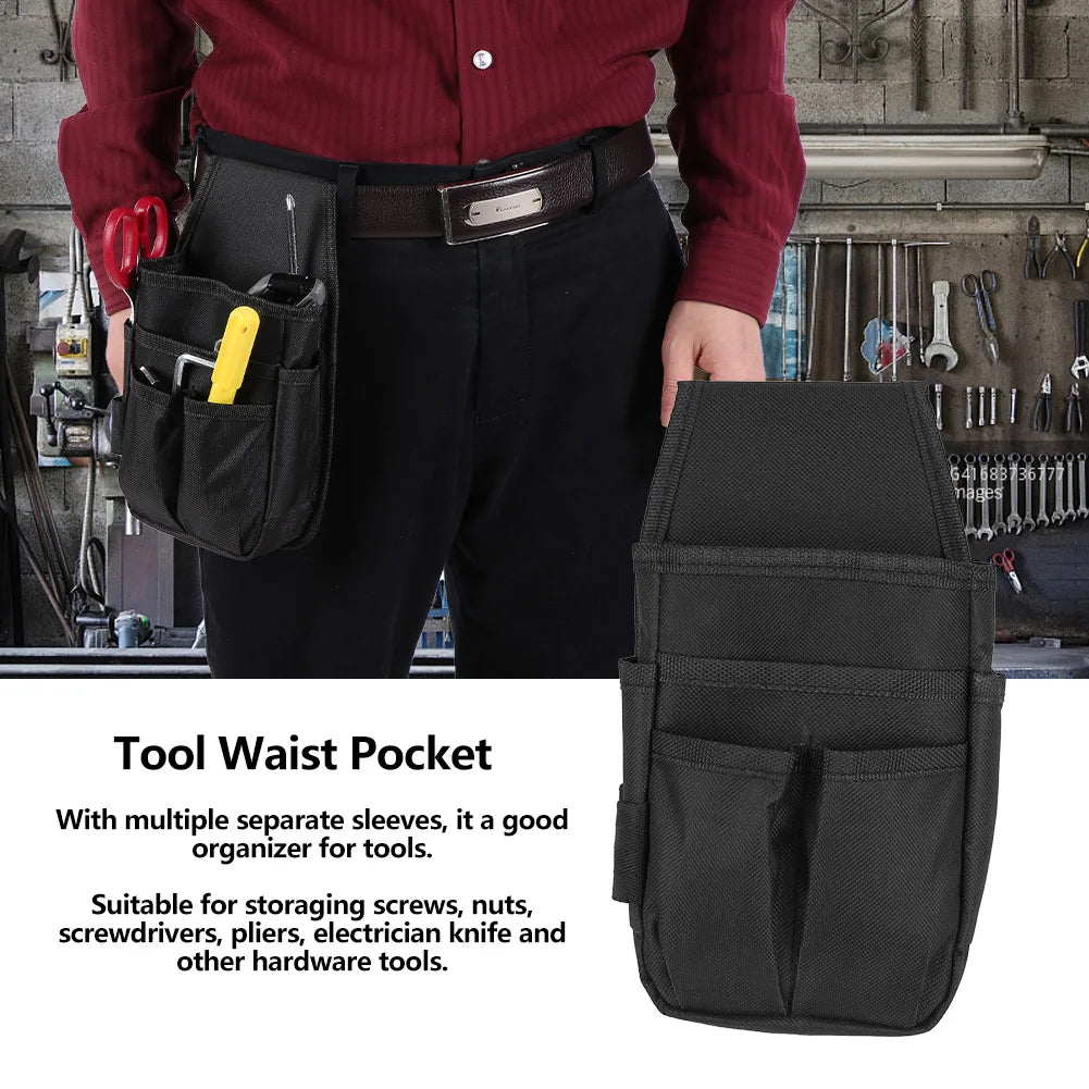 Electrician Tool Pouch Tool Waist Pocket Tool Waist Bag Electrician Tool Waist Bag with Multiple Pockets Hardware Tools Pouch