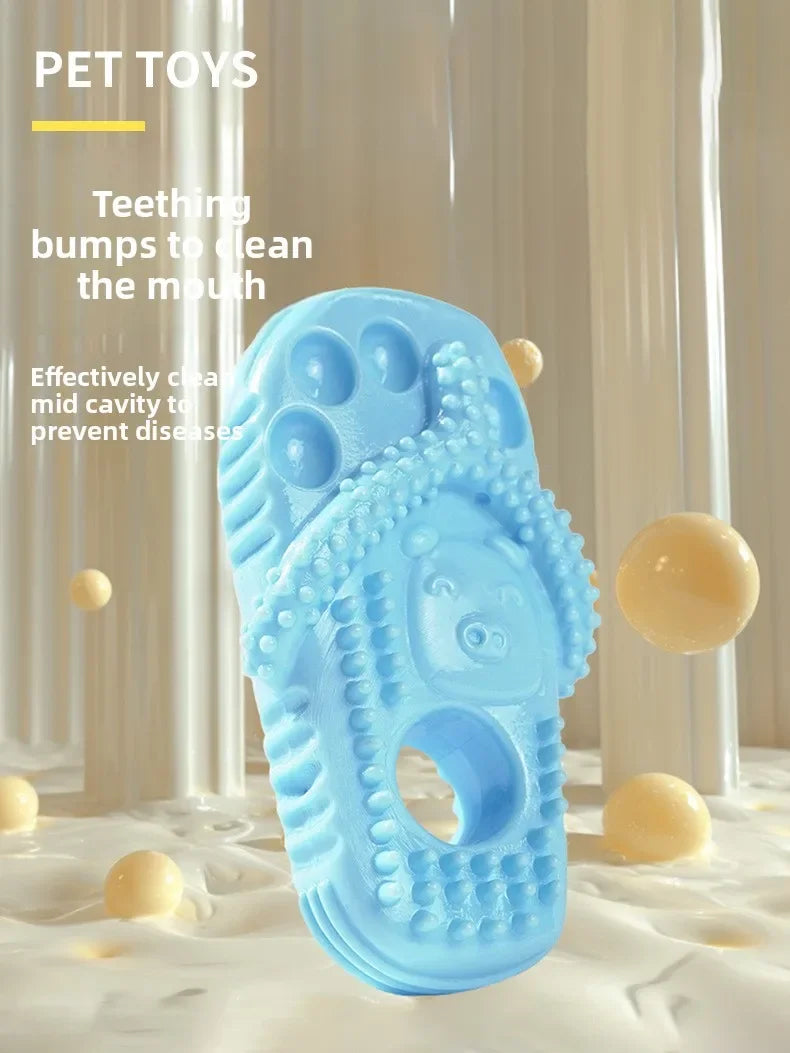 Pet Dog TPR Toy Bite-resistant Slippers Gnawing Teeth Cleaning Schnauzer Teddy Puppy Pet Products Dental Cleaning Slipper Toy