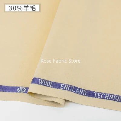 1 Meter 30% Woolen Twill Suit Fabrics Worsted Spring Summer High End Fabric Sewing Blazer Suit Handcrafts Anti Wrinkle Serge