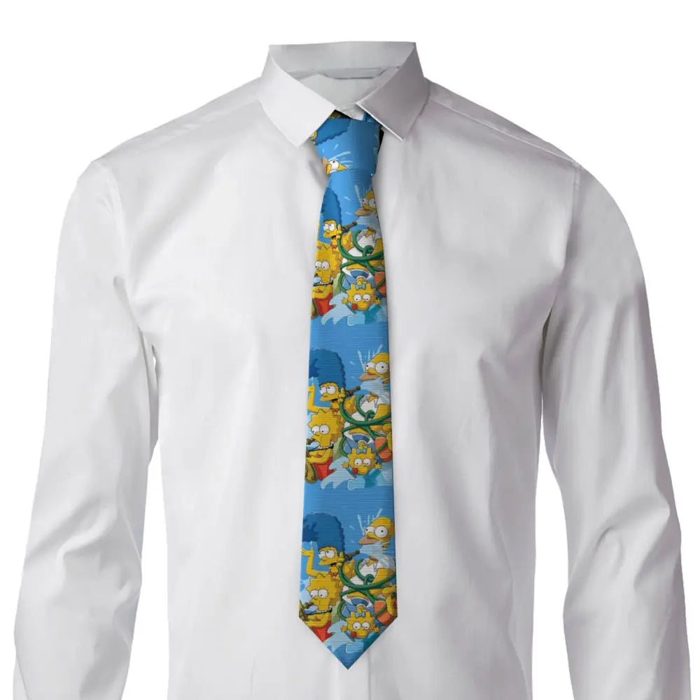 Personalized The S-Simpsones Homer Neck Ties Men Formal Silk Wedding Neckties