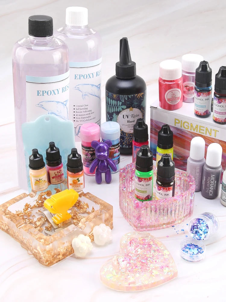 Epoxy Resin Supplies Resin Pigment Kit Liquid Colorant Dye Powder Filling Material for Art Crafts DIY Jewelry Making Accessories