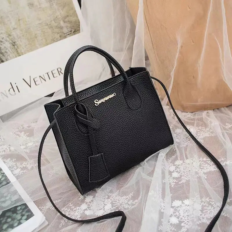 Ladies Litchi Pattern Handbag Minimalist Women Bag Shoulder Bag Messenger Bag Retro Leisure Handbag Festival Gifts