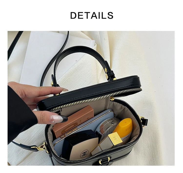 Women Fashion Tote Bucket Bags Solid Clor PU Leather Delicate Small Square Pack 2024 Trendy Female Crossbody Bag