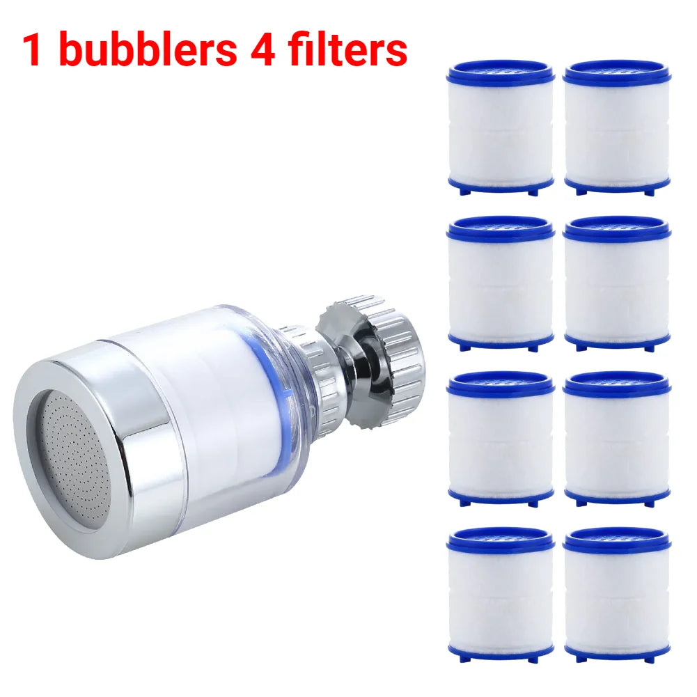 2-40PCS Faucet Water Filter 360 Degree Rotating Splash Filters Remove Chlorine Heavy Metals Filtered Showers Head Bath Purifier