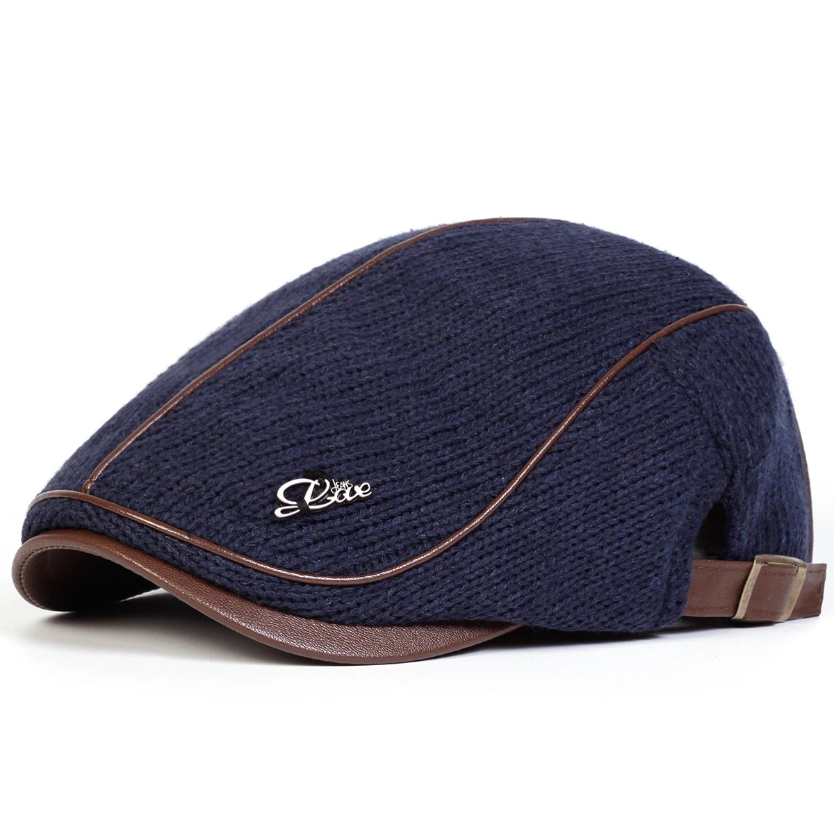 Men Letter Label Knitting Newsboy Caps British Painters Hats Spring and Autumn Adjustable Flat Cap Hip Hop Berets Peaked Cap
