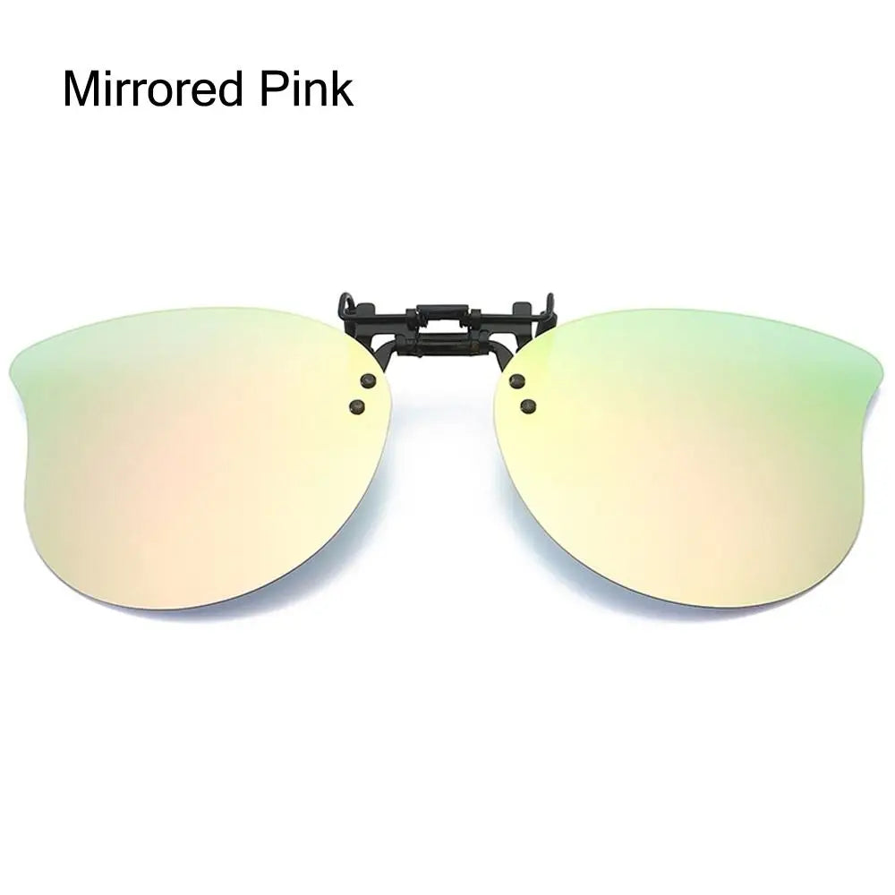 Polarized Clip On Sunglasses Over Prescription Glasses Ultra-Light UV400 Flip Up Sun Glasses Cat Eye Convenient Shades