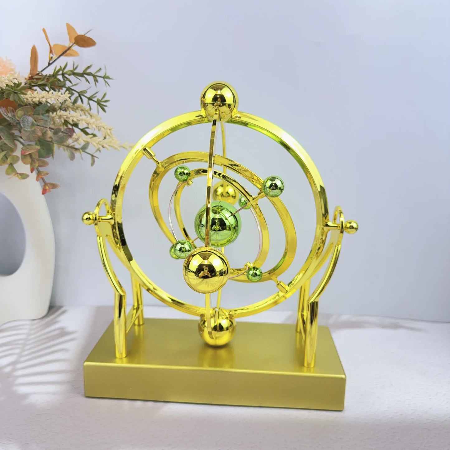 Perpetual Motion Machine Toy Decoration Living Room Physical Cosmic Rotating Ball Desktop Science Educational Toys For Kids Gift