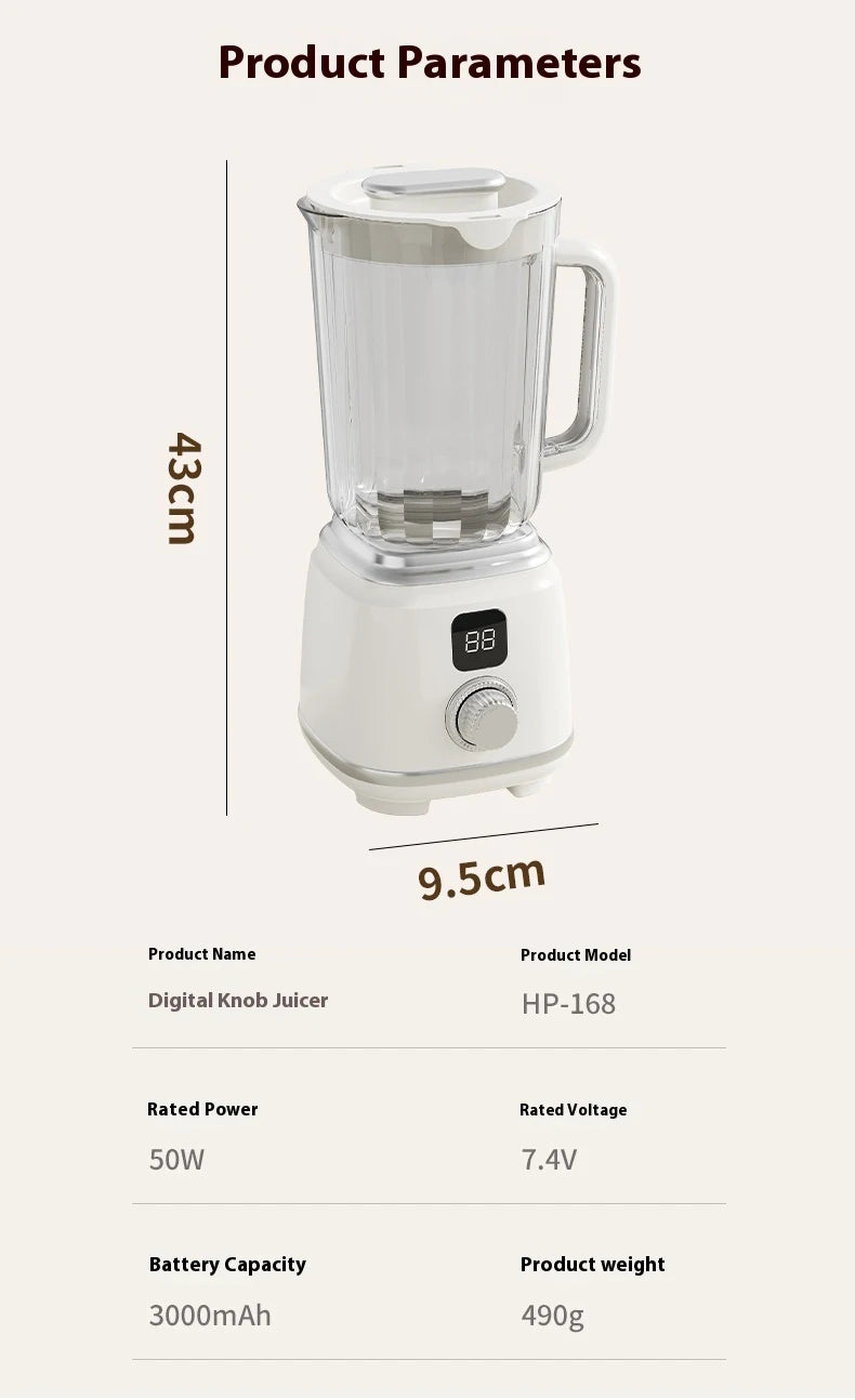 Portable Juicer Blender 600ml Electric Fruit Juicer USB Charging Lemon Orange Fruit Juicing Cup Smoothie Blender Machine