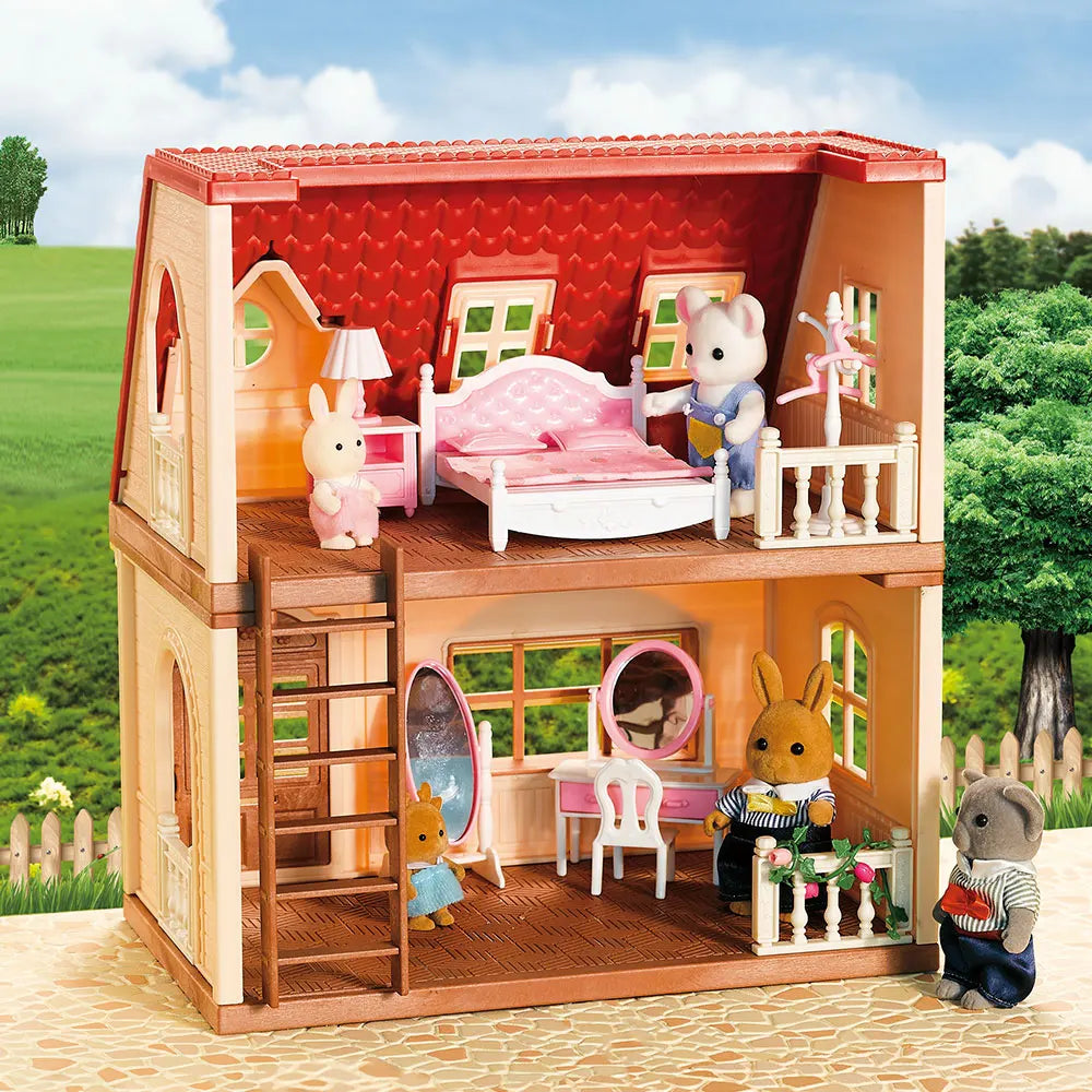2026 New simulation furniture toys gift simulation room forest family small west house rabbit animal model home play toys