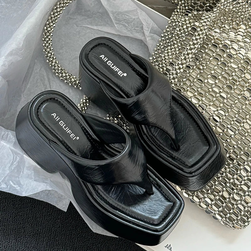 Pumps Flip Flops Slippers Shoes For Ladies New 2026 Female Footwear Platform Wedges Women Slippers Fashion Slides Heels  Shoes
