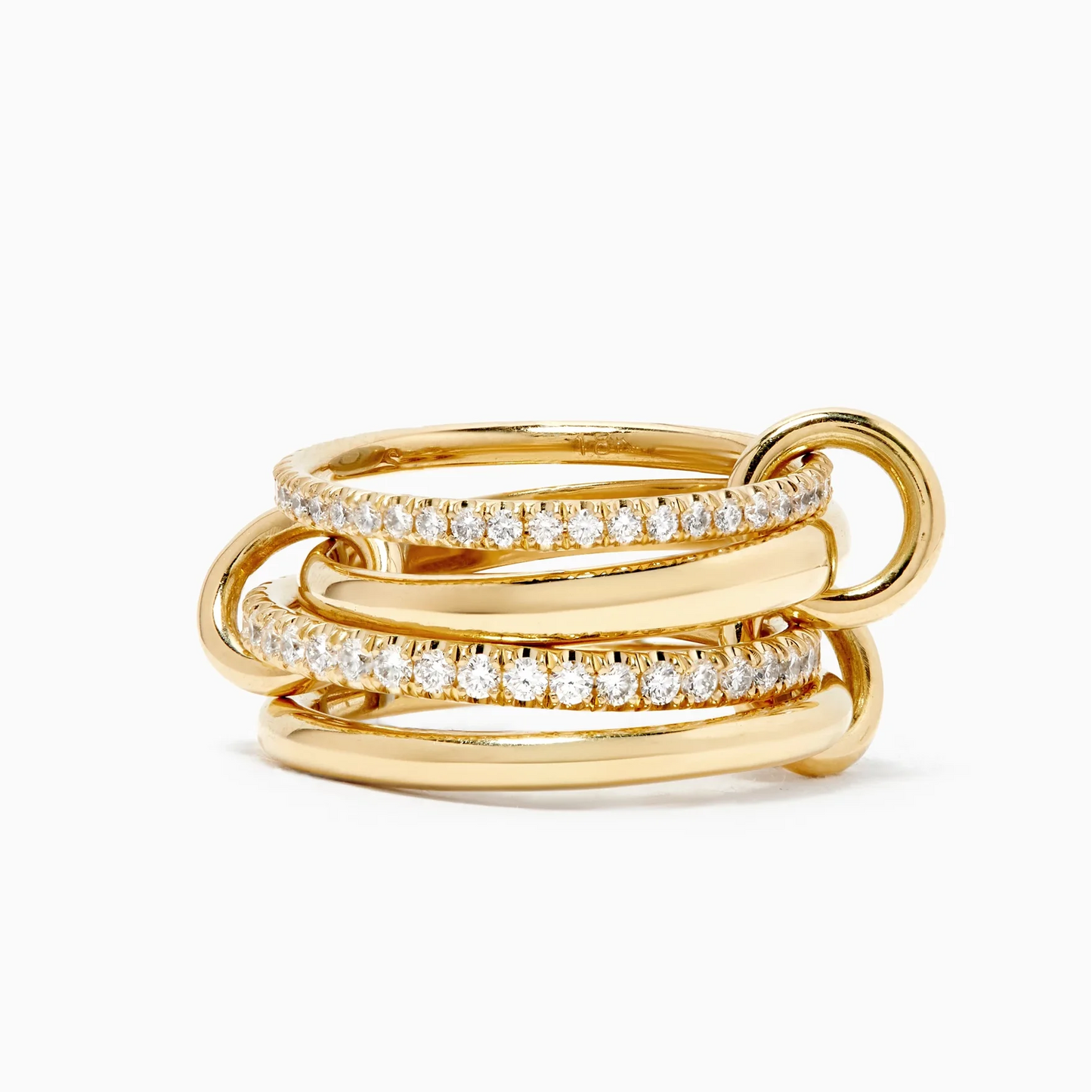 925 Sterling Silver Luxury Multiple Levels Of Interlocking Zircon Ring For Women Daily Life Fashion High Quality Fine Jewelry