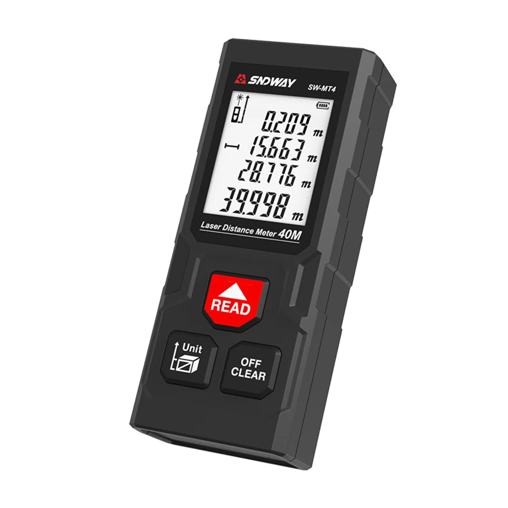SNDWAY laser distance meter 40M 60M 80M 100M rangefinder trena laser tape range finder build measure device ruler test tool