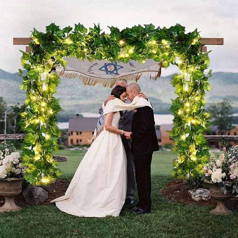 Ramadan Decoration 2025 LED String Lights 2M/5M/10M Maple Leaf Wedding Garland Christmas Fairy Light for Home Bedroom Wall Patio