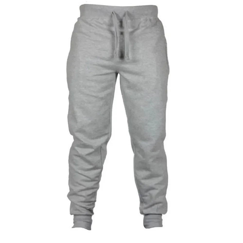 Autumn and winter Men Warm Casual Pants Fitness Sportswear Tracksuit Bottoms    Trousers Black Gyms Jogger Pants