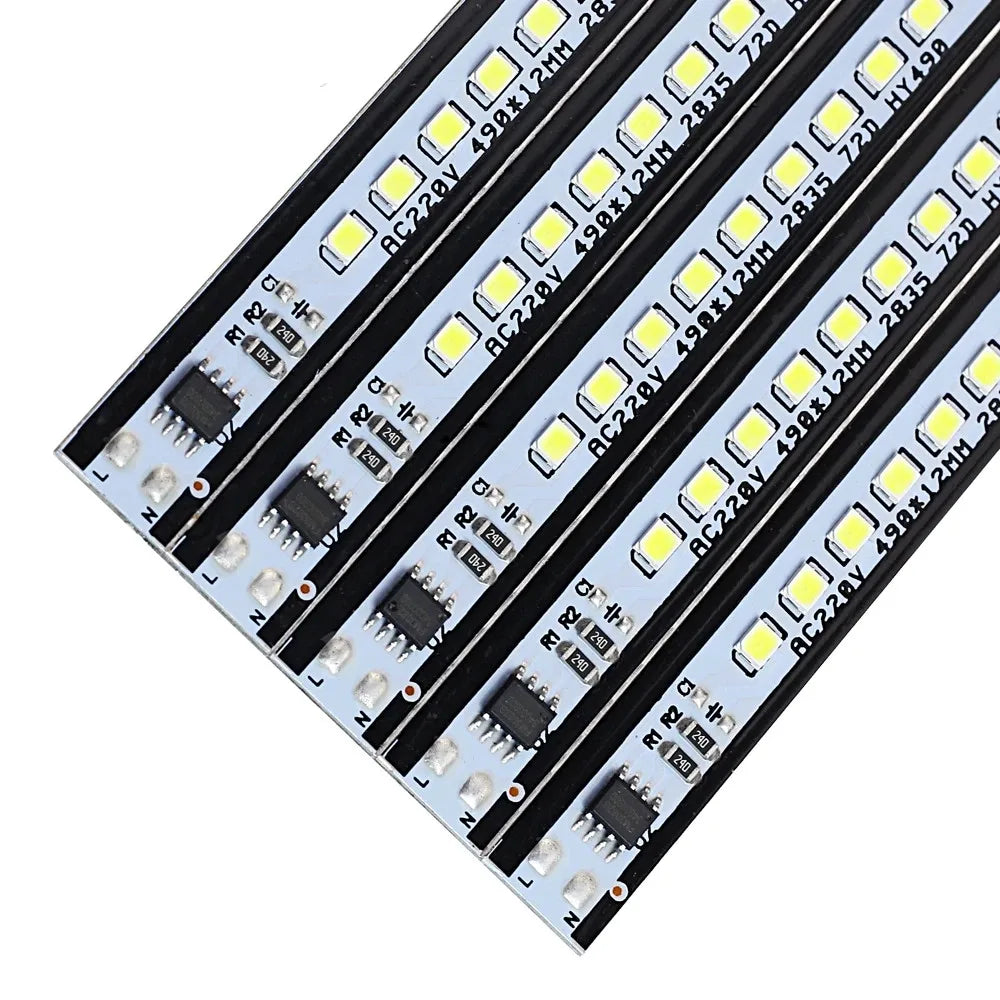 LED Bar Light AC220V Led strip profiel 50cm 72LEDs 2835 LED Rigid Strip  LED Fluorescent Tubes Under Cabine