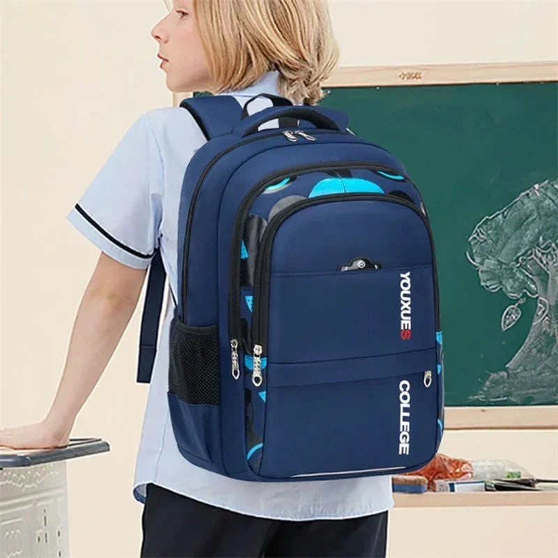 Waterproof Children School Backpack, Casual Primary Schoolbag Book Bag for Boys Daily School Use