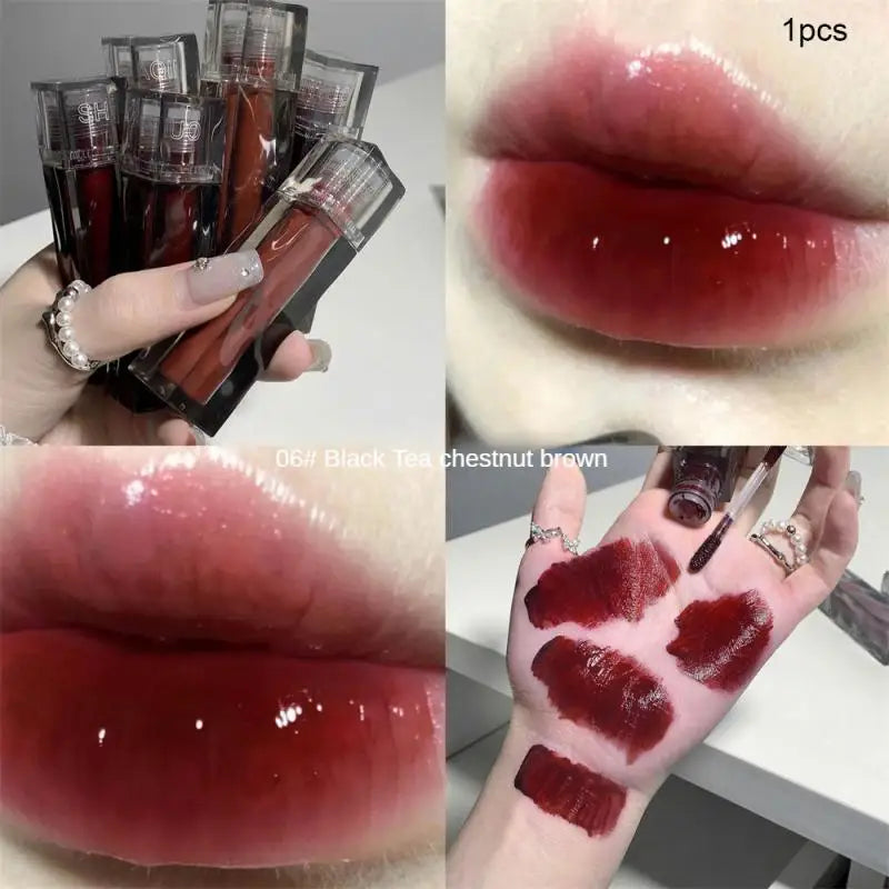 Moisturizing Mirror Lip Glaze Waterproof Sweatproof Long Lasting Lip Gloss Non-stick Cup Easy To Apply Liquid Lipstick Cosmetics