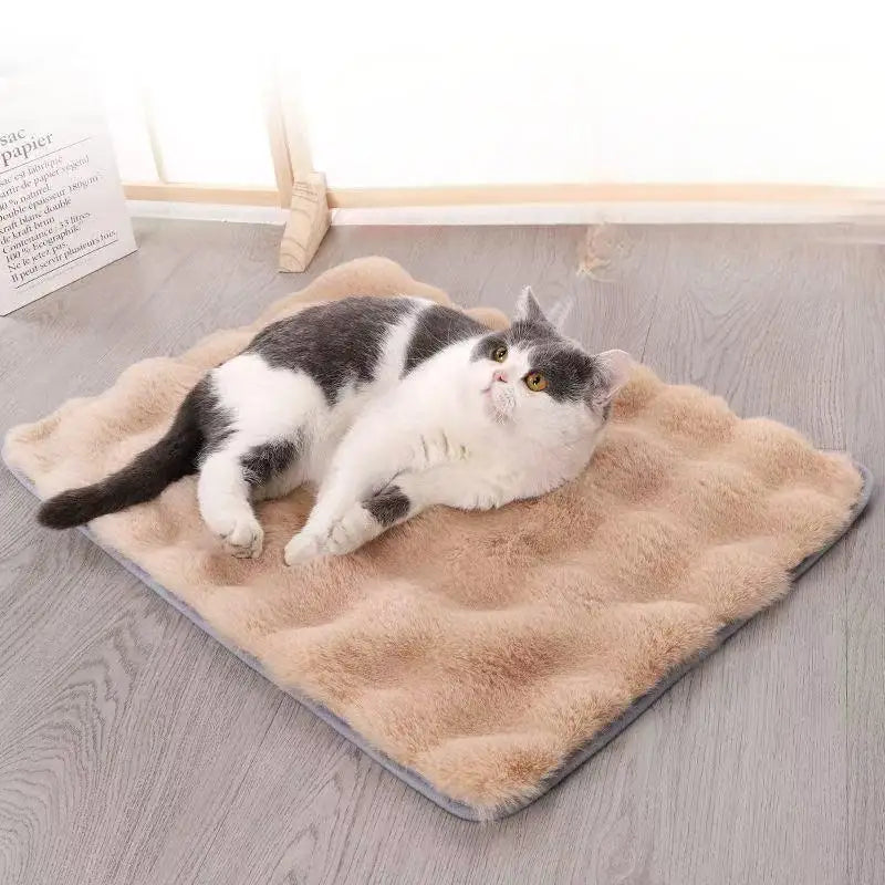 Ultra-Soft Pet mat Winter Warm Dog Blanket Cat bed Sofa Mat Super Comfortable Pet Blanket Pad Mat for Cats Dogs Sleeping Mat