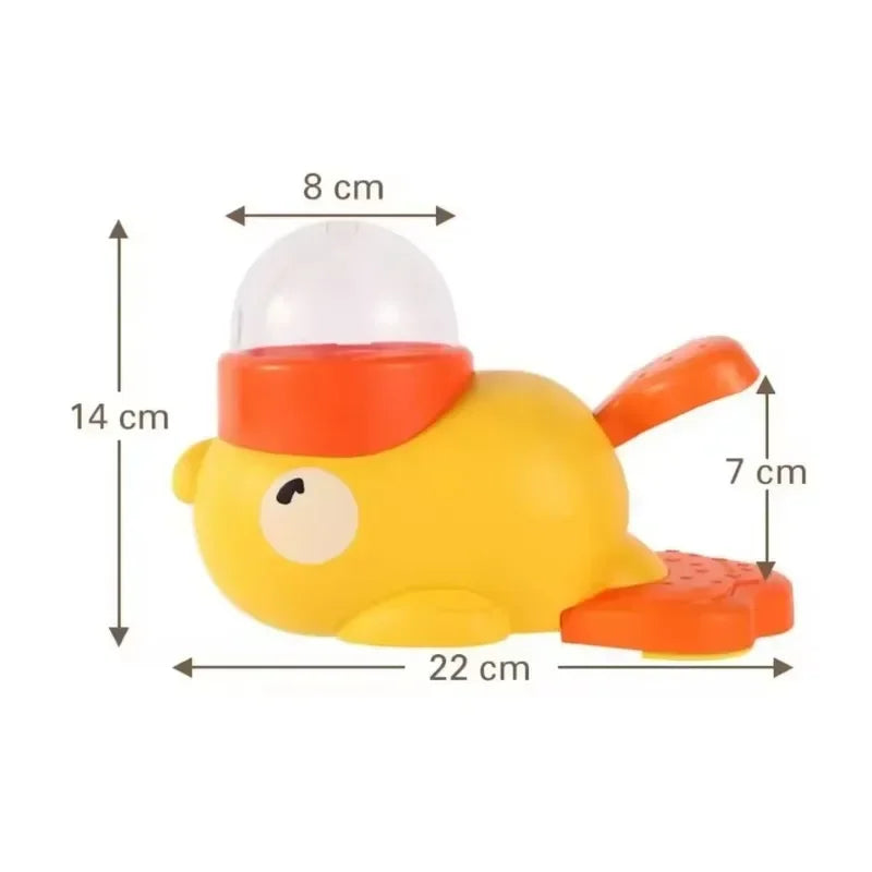 Cartoon Duck Pet Automatic Feeder Exercise Dog Intelligence Interactive Dog Food Dispenser Cat Dog Leakage of Toy Food Utensils