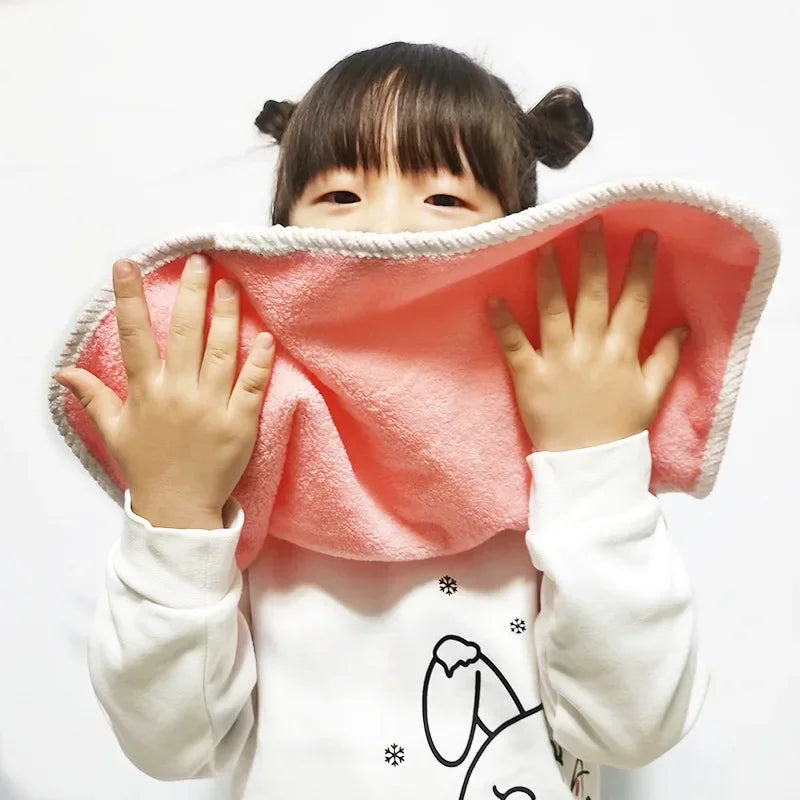 Baby Bibs for Children Washing Face Towel Soft Salive Towel Boys Girls Learning Brushing Teeth Towel for 3-8 Years Kids