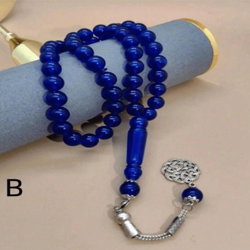 A men's bracelet with 45 pieces of 10mm Arab-style fashionable resin beads, suitable for all kinds of festivals and occasions